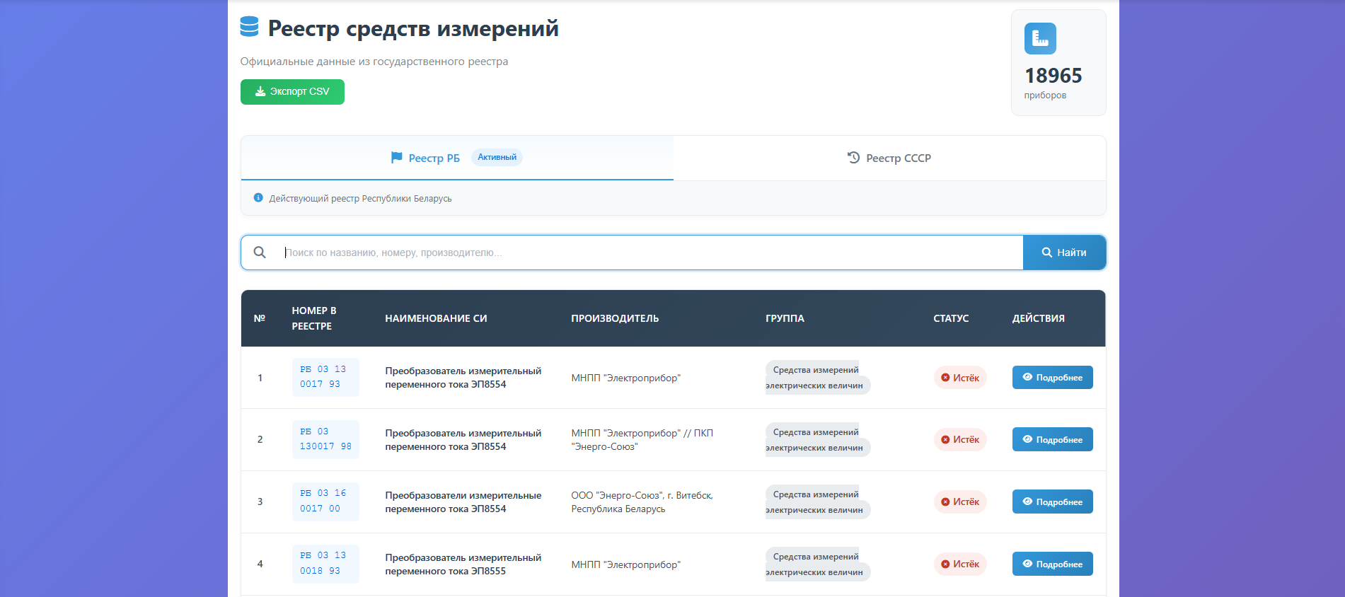 Реестр средств измерений Республики Беларусь теперь на Metrik.by!